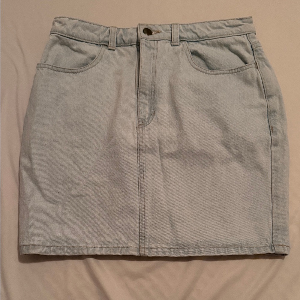 Light Blue Denim Skirt